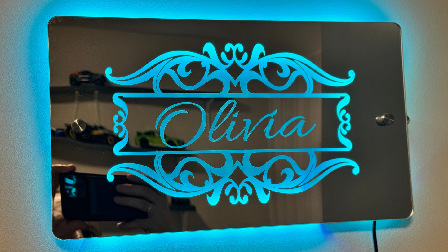 Home Decor with Our Exquisite Personalised Name Mirror