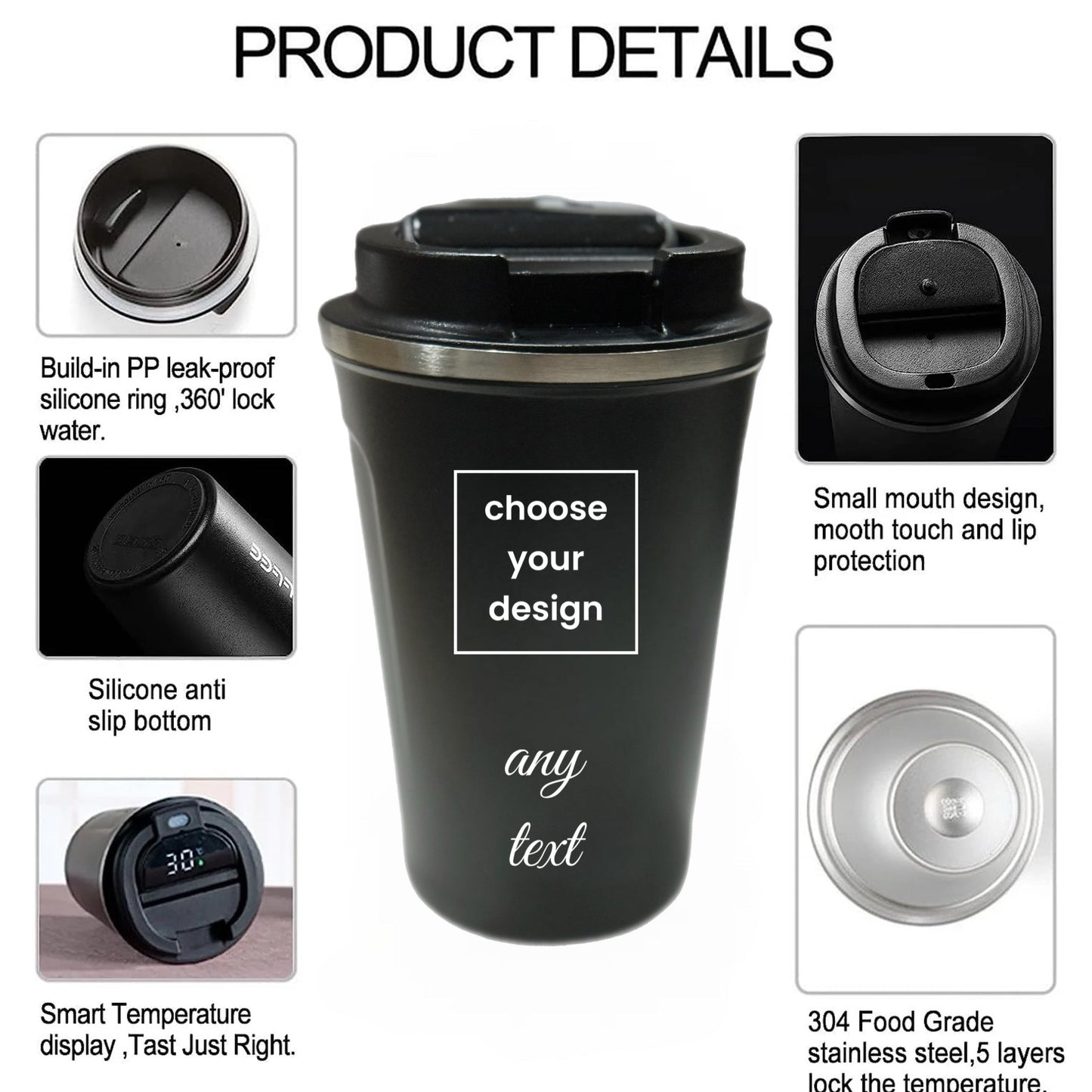 Personalised Smart Coffee Cup - 380ml!