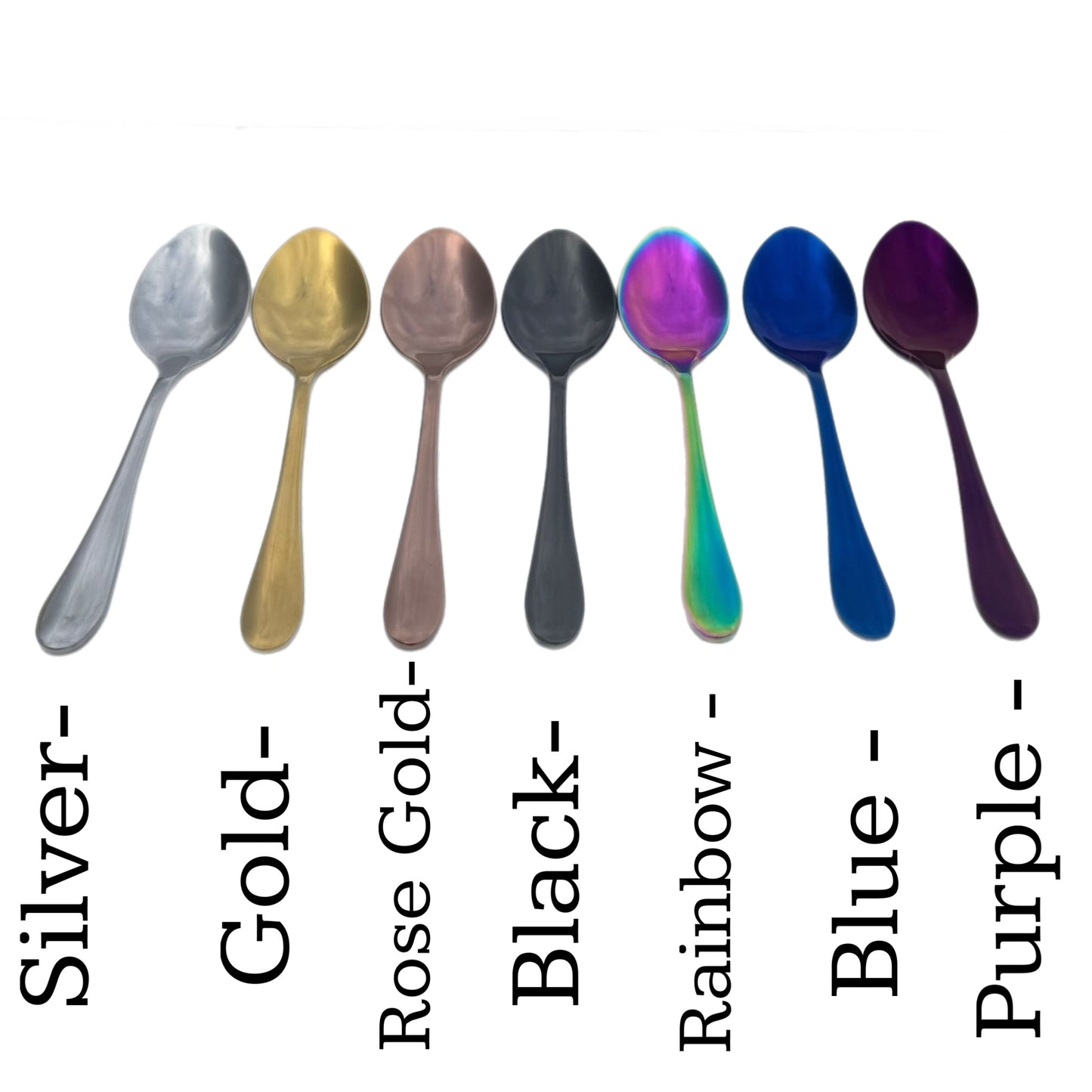 Personalised Engraved Teaspoon – Custom Text on Handle & Bowl