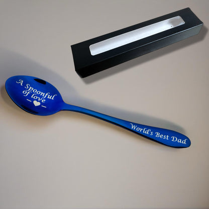 Personalised Engraved Teaspoon – Custom Text on Handle & Bowl